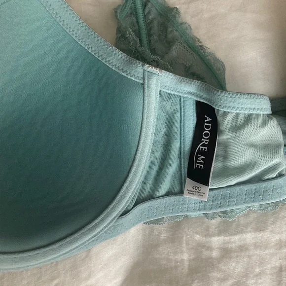Adore Me Light Blue Lace Bra 40C - Picture 5 of 7